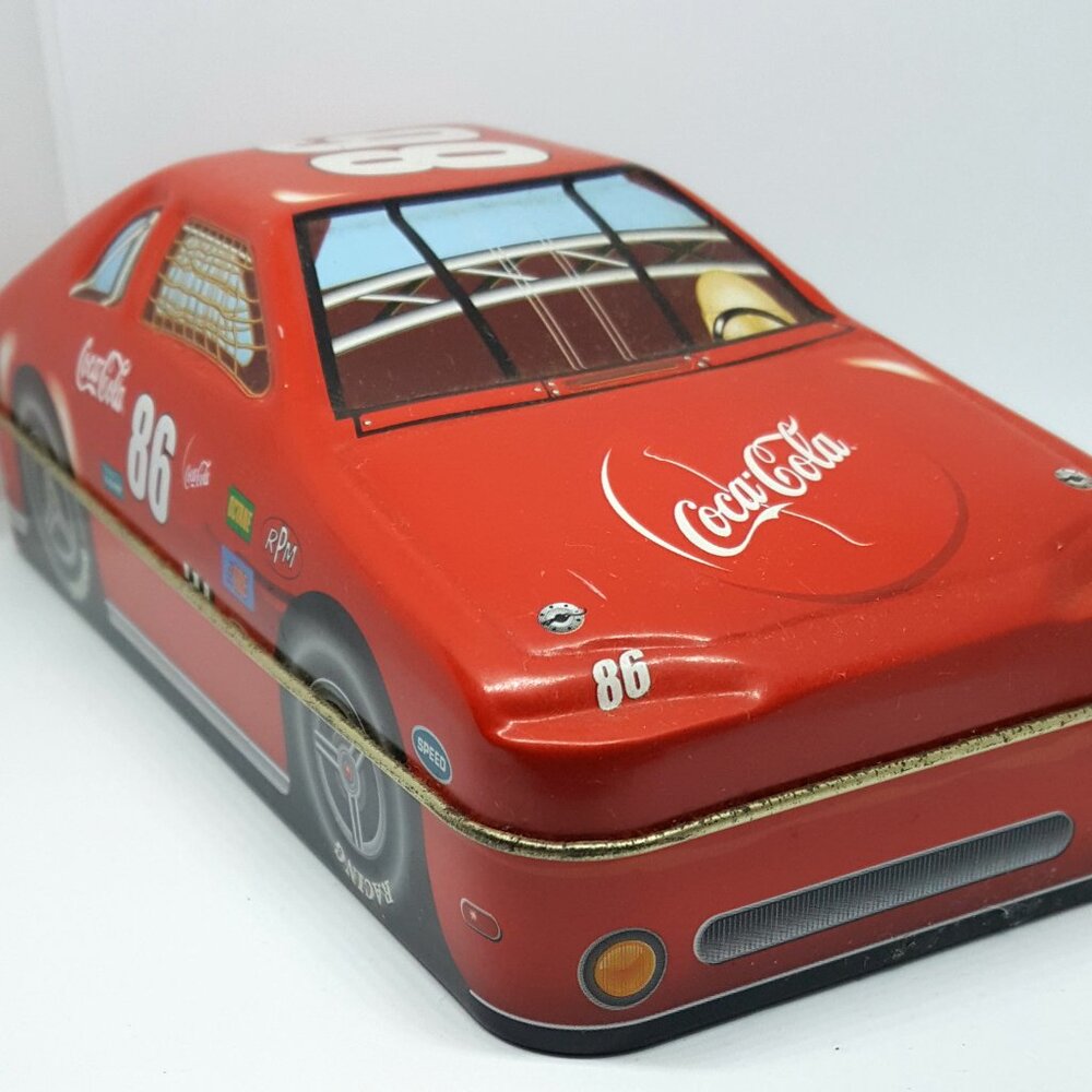 Coca Cola Race No 86 Car Tin Box WX4-66TCD Coke Vintage Rare (8 inches)